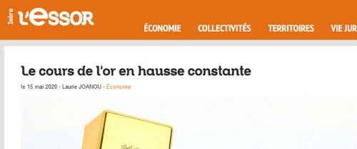 L’Essor partage notre analyse la hausse du cours de l’or