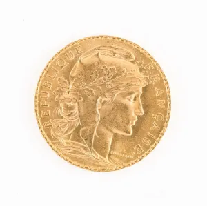 Pièce Or 20 Francs Marianne Coq